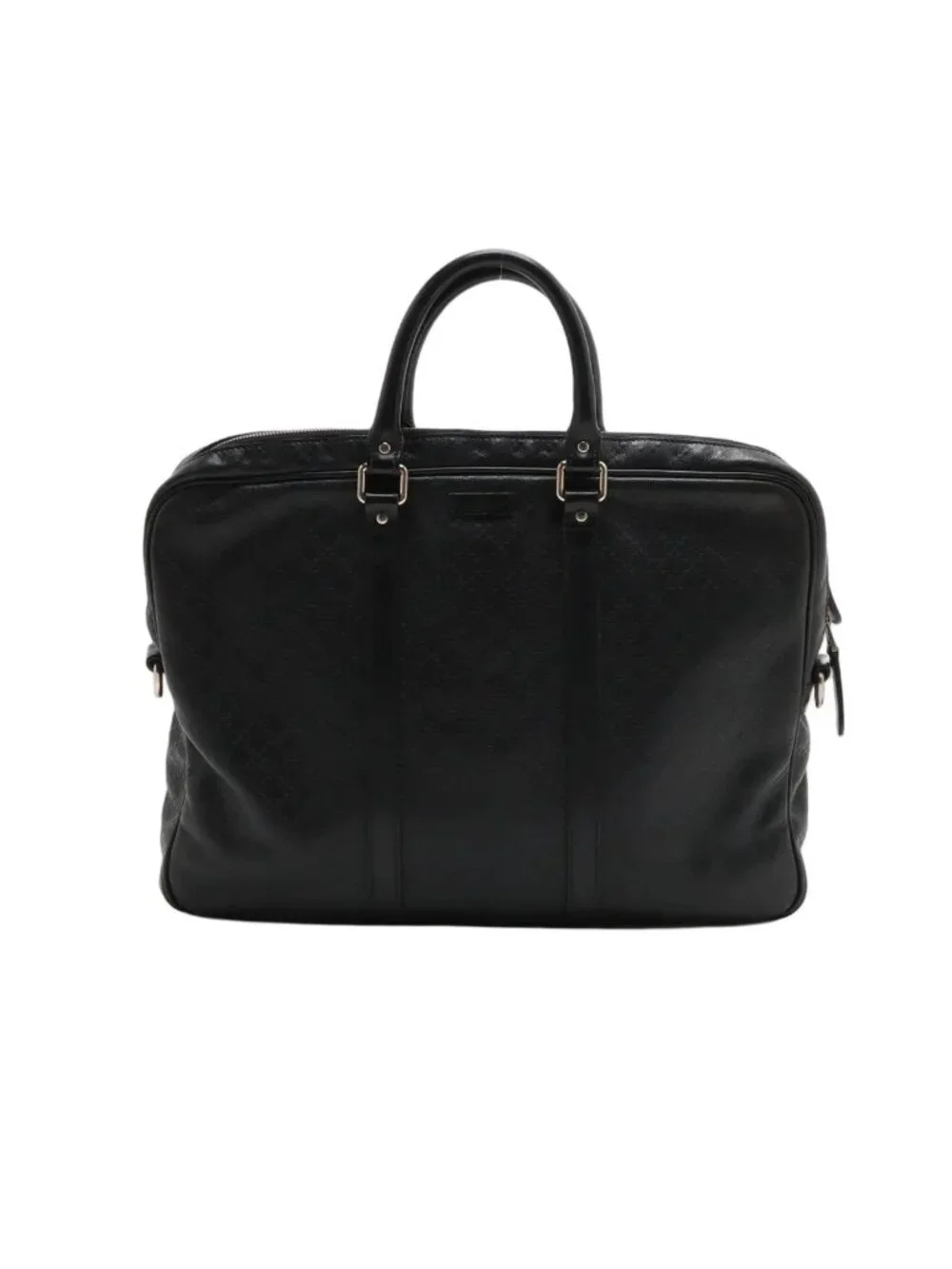 Gucci Diamante Leather Business Document Briefcase Tote Brown